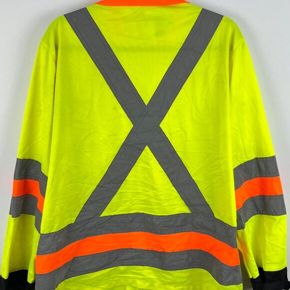 Pioneer Hi-Viz Traffic Control Safety Jacket Size M Yellow Stat Tech Reflective - Picture 6 of 9